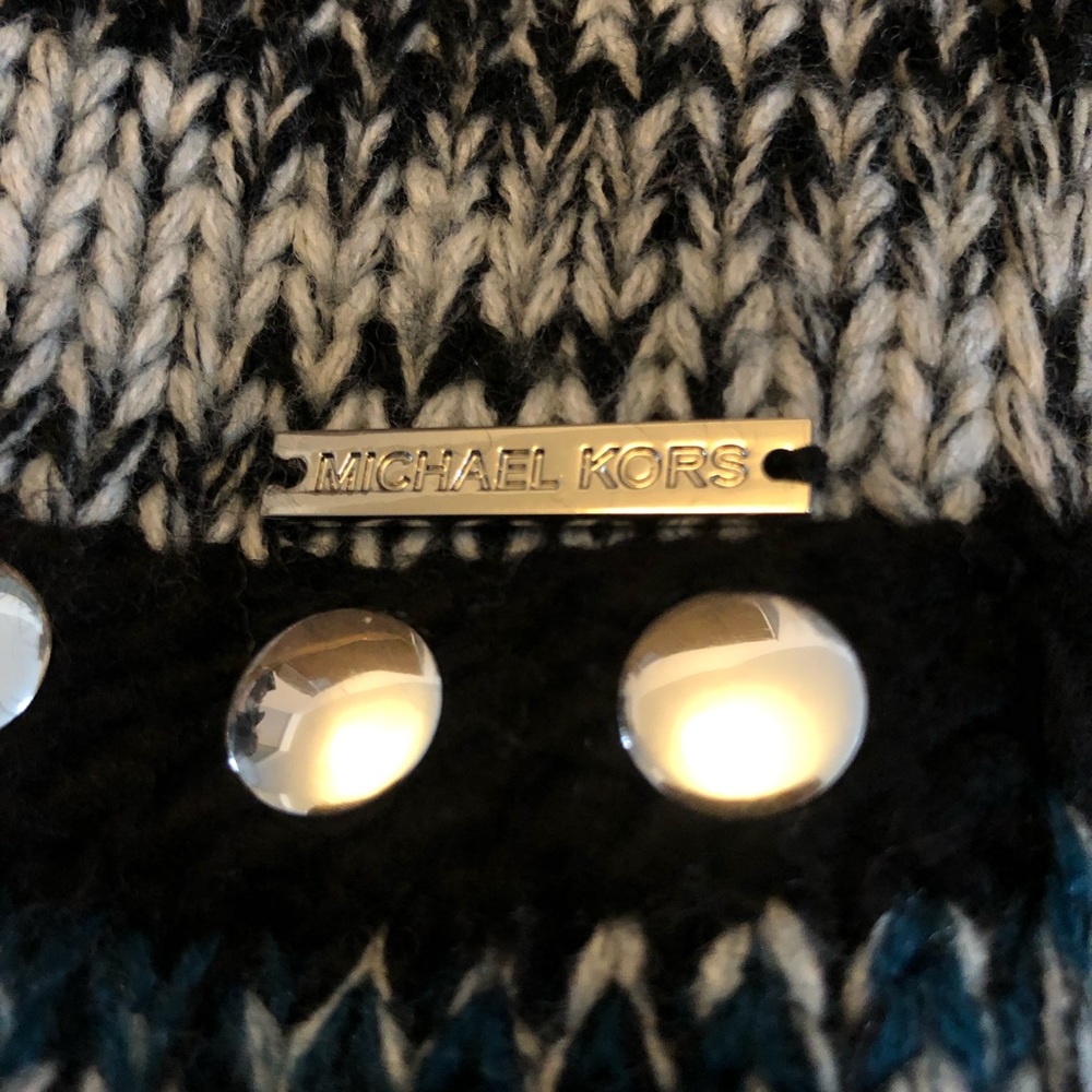Michael Kors Embellished Stud Fringe Wrap Scarf - Picture 3 of 7